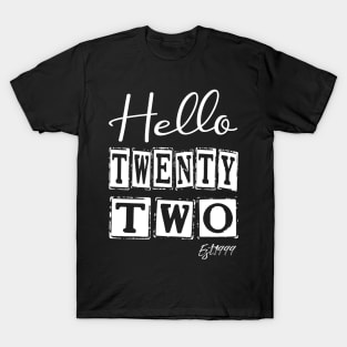 Hello Twenty two Est.1999 22th Funny Birthday T-Shirt